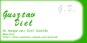gusztav diel business card